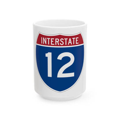 Interstate 12 (U.S. Highways) White Coffee Mug