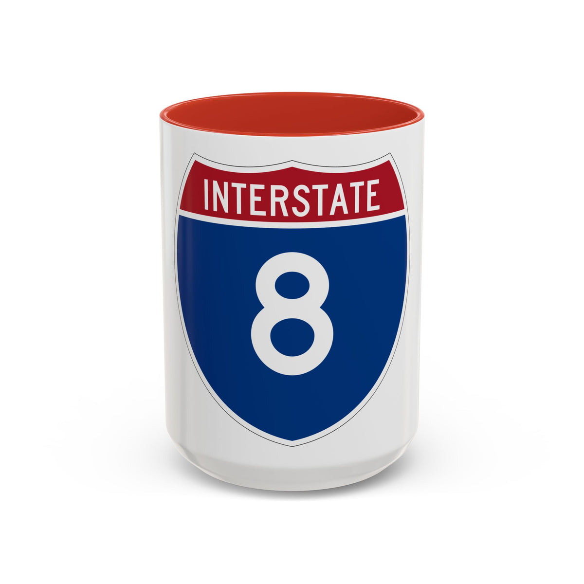 Interstate 8 (U.S. Highways) Accent Coffee Mug