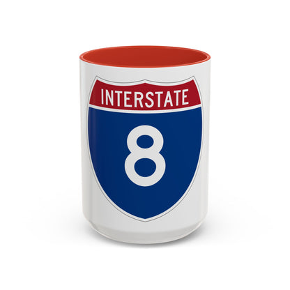 Interstate 8 (U.S. Highways) Accent Coffee Mug