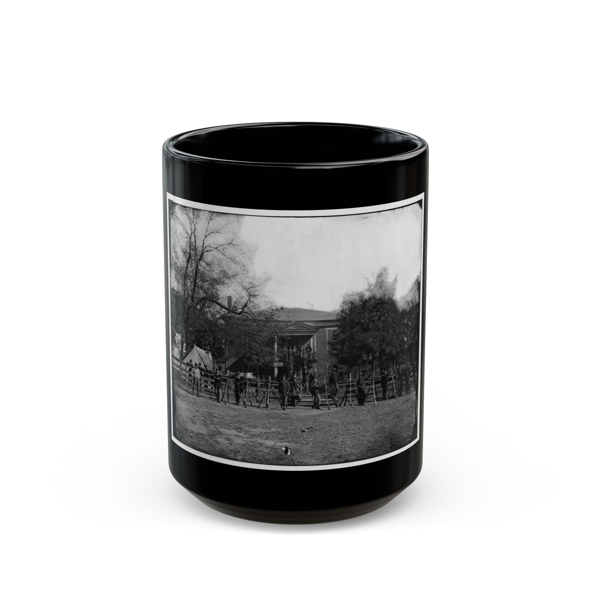 Appomattox Court House, Va. Federal Soldiers At The Courthouse (U.S. Civil War) Black Coffee Mug