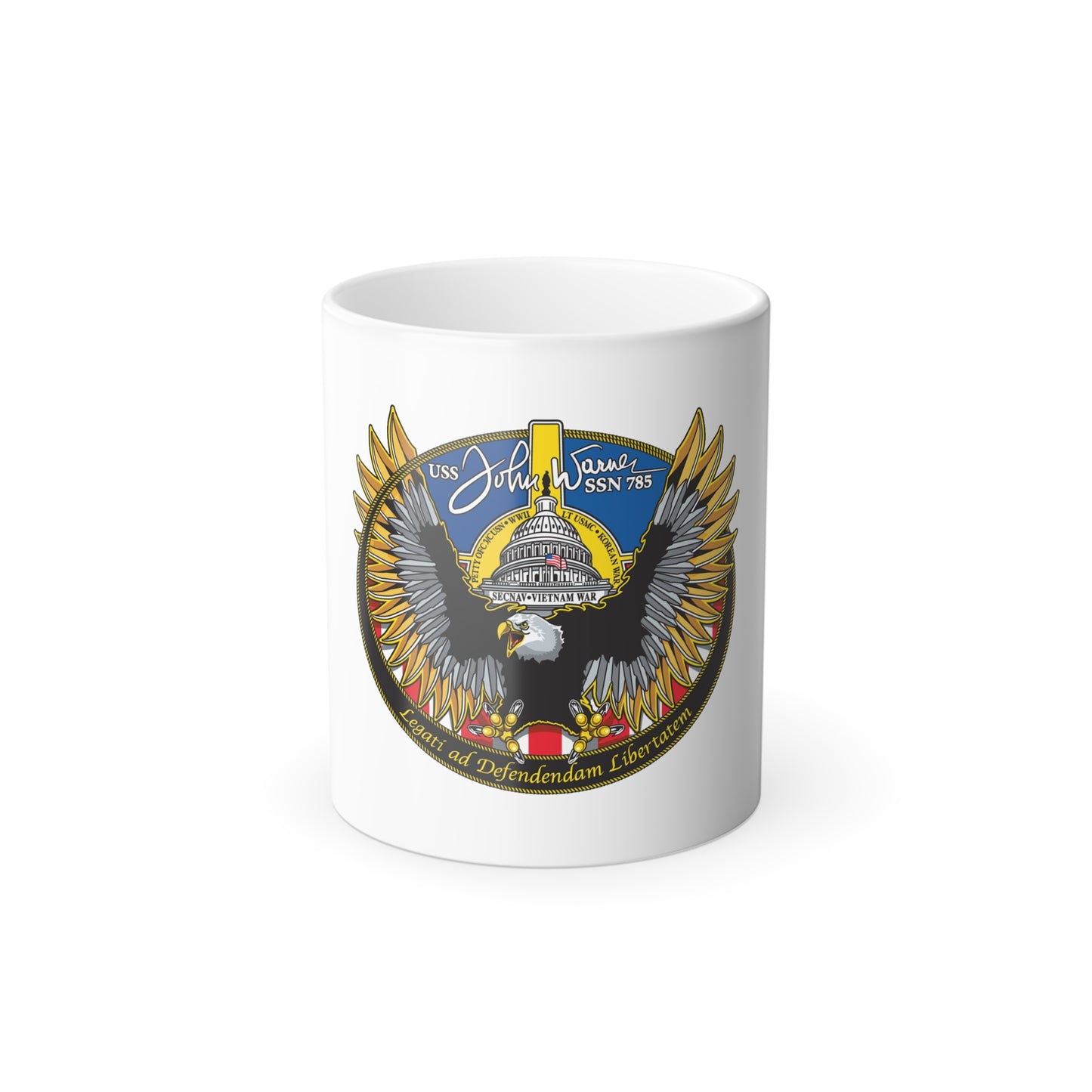 USS John Warner SSN 785 (U.S. Navy) Color Changing Mug 11oz