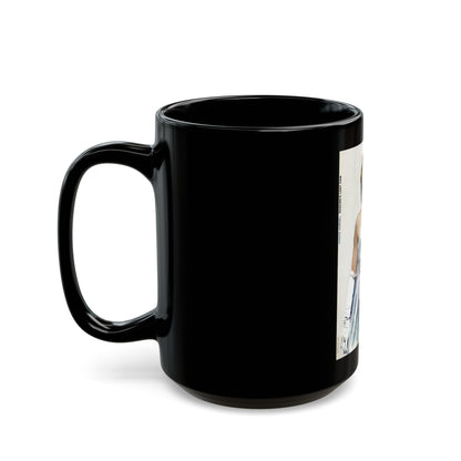 Denise Darcel - Esquire's Lady Fair, Esquire, April 1956 - Black Coffee Mug-Go Mug Yourself