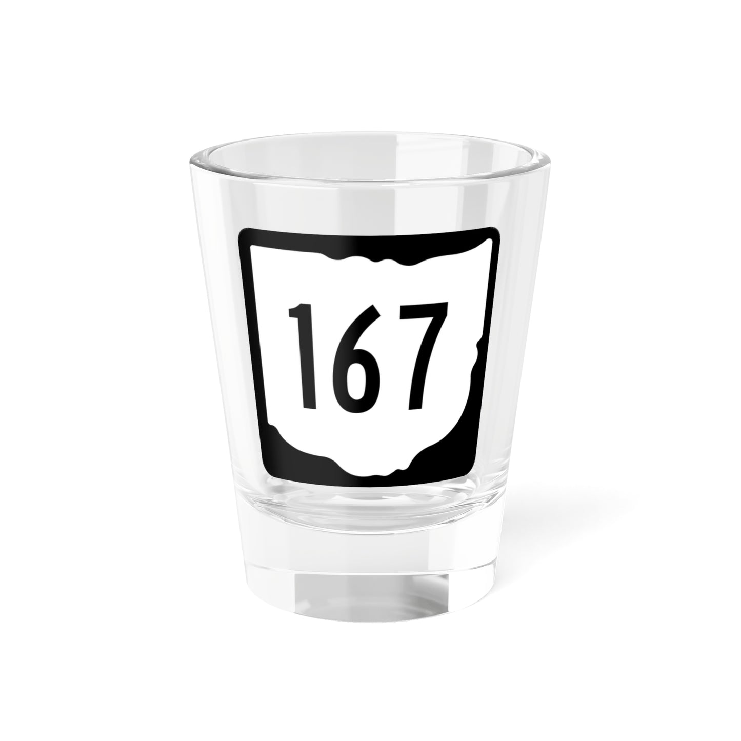 OH-167 1967 (Ohio) (Road Sign) Shot Glass 1.5oz