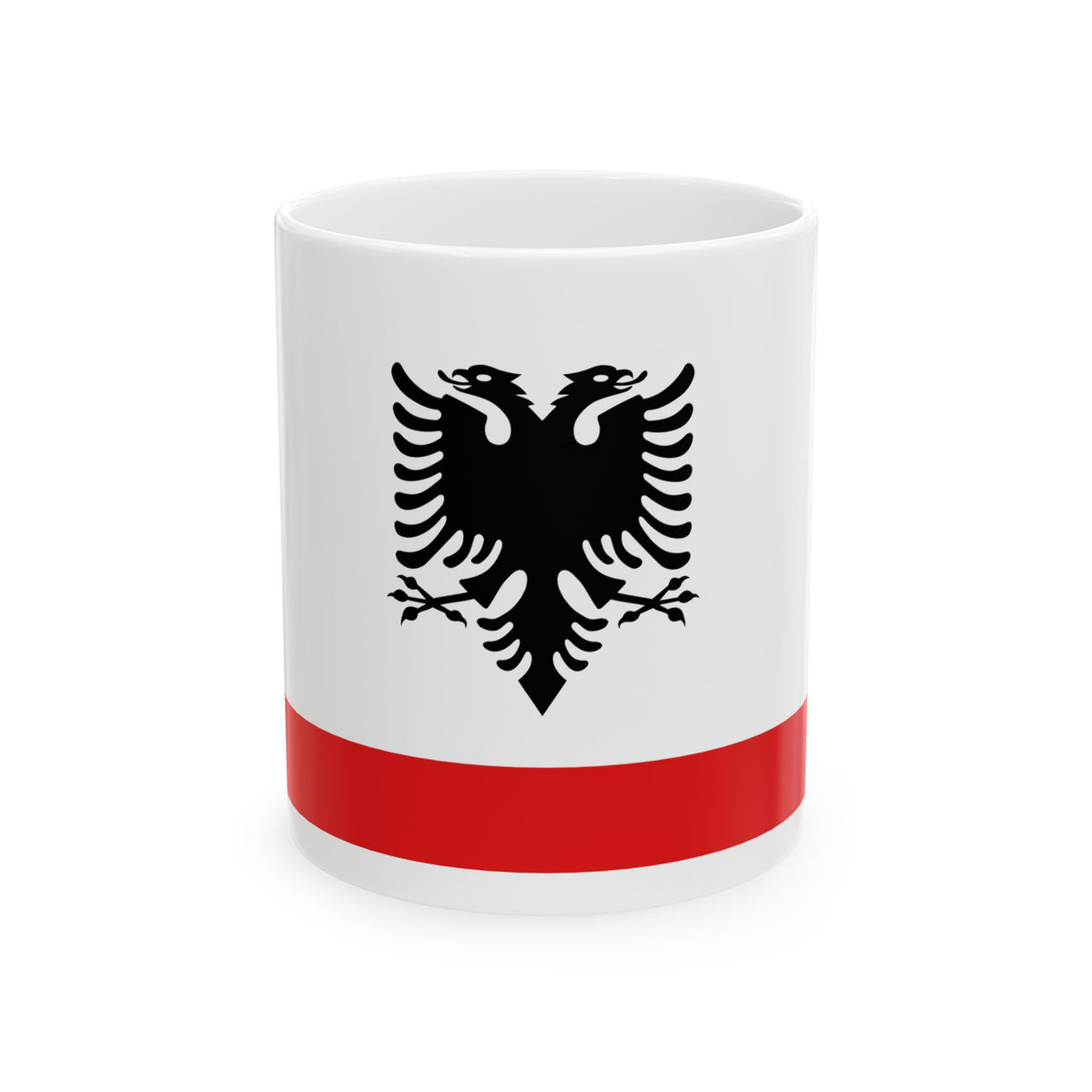 Naval Ensign of Albania - White Coffee Mug