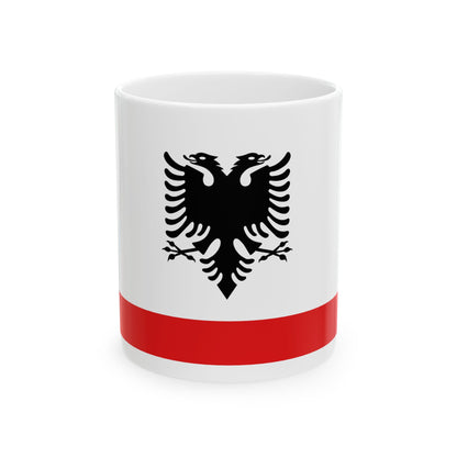 Naval Ensign of Albania - White Coffee Mug