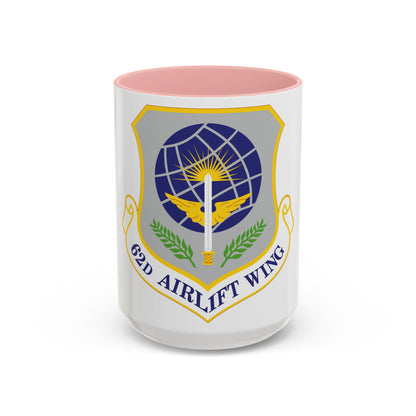 62d Airlift Wing (U.S. Air Force) Accent Coffee Mug