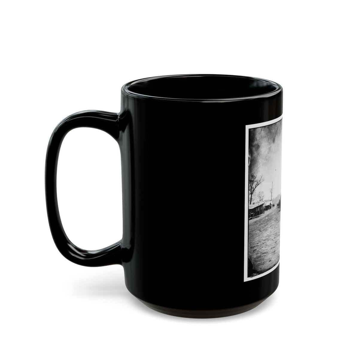 Big Black River Station, Miss. Wagons And Sheds (U.S. Civil War) Black Coffee Mug