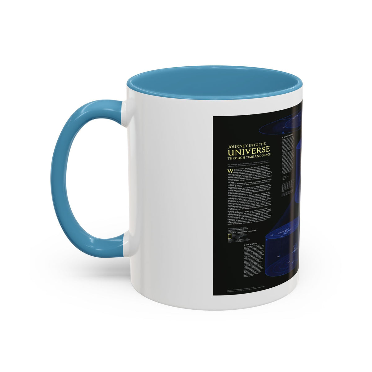 Space - The Universe - Through Time and Space (1983) (Map) Accent Coffee Mug