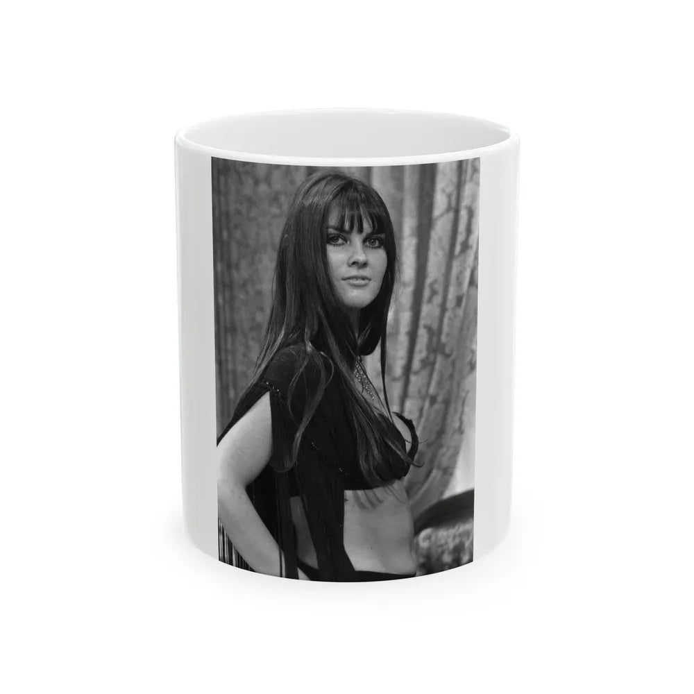 Caroline Munro #198 (Vintage Female Icon) White Coffee Mug-11oz-Go Mug Yourself