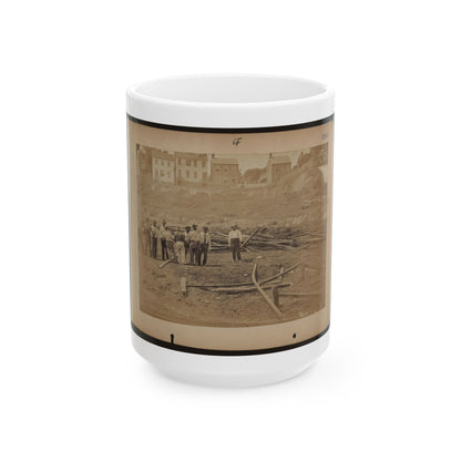 Railroad Construction Workers Straightening Track (U.S. Civil War) White Coffee Mug