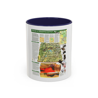 USA - Yellowstone and Grand Teton 2 (1989) (Map) Accent Coffee Mug