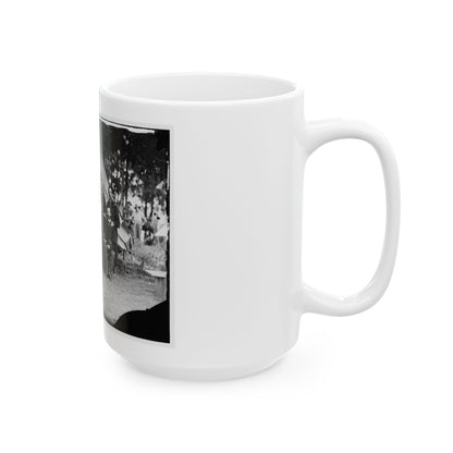 Washington, District Of Columbia. Gen. Jefferson C. Davis And Staff (U.S. Civil War) White Coffee Mug