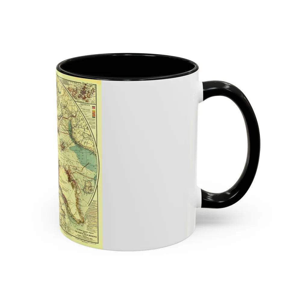 North Pole (1907) (Map) Accent Coffee Mug-Go Mug Yourself