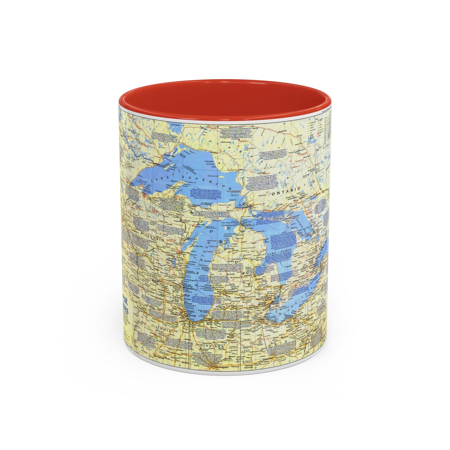 Canada - The Great Lakes 1 (1987) (Map) Accent Coffee Mug