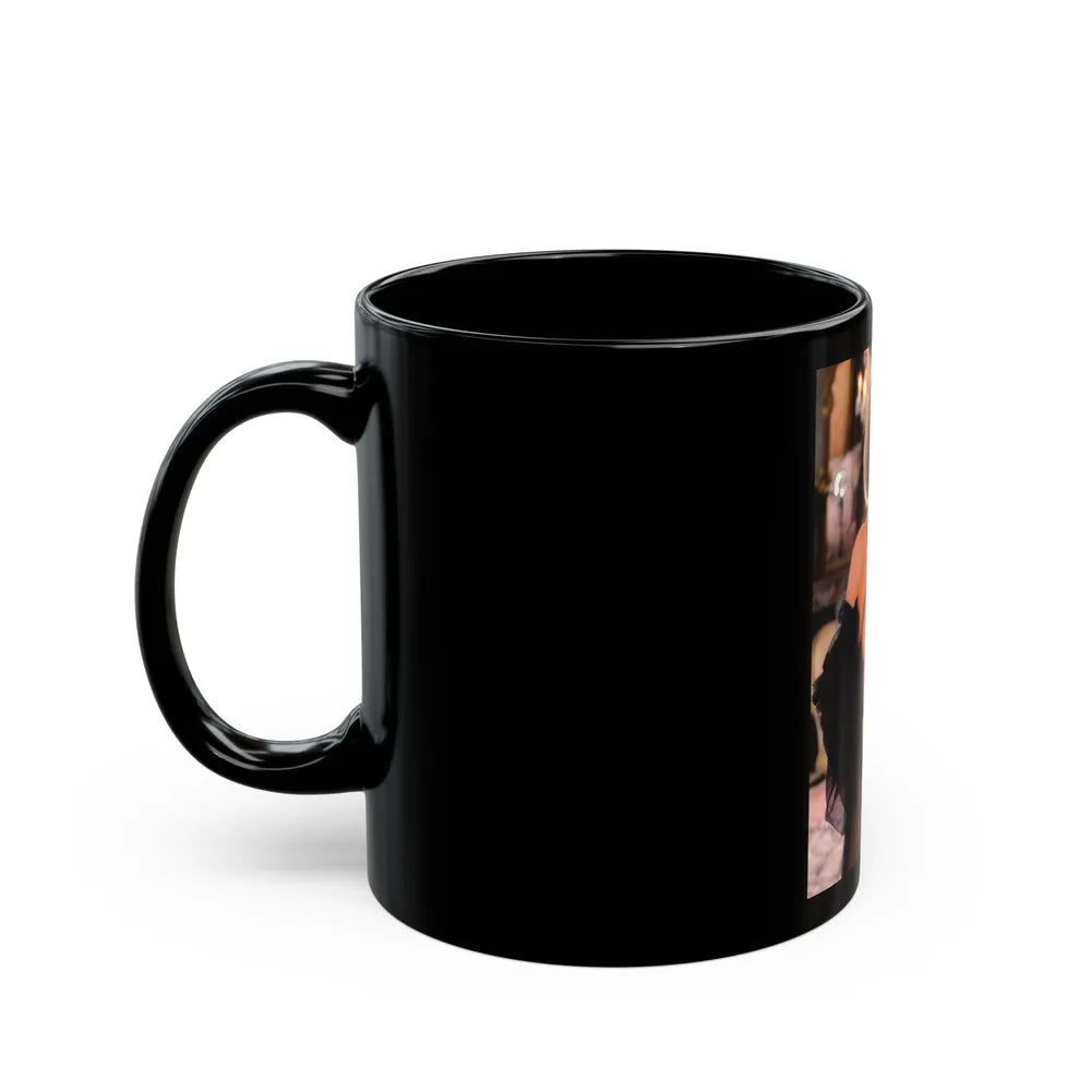 Terry Moore #401 - Unreleased Aug. '84 Playboy Photo from shoot topless in lingerie (Vintage Female Icon) Black Coffee Mug-Go Mug Yourself