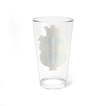 Coat of arms of Viazovytsia Vinnytsia Raion (Ukraine) (Coat of Arms) Pint Glass 16oz