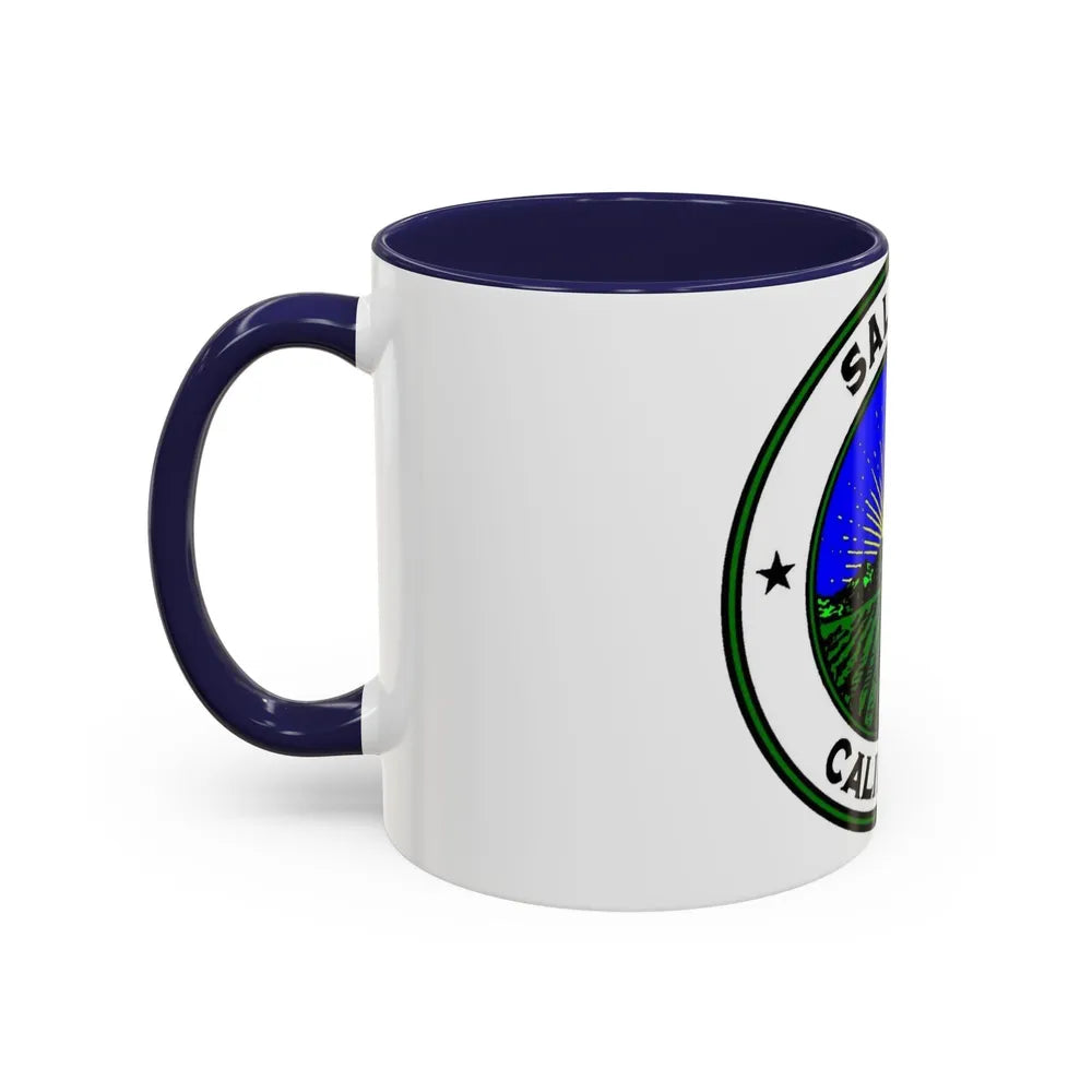 Seal of Salinas California - Accent Coffee Mug-Go Mug Yourself