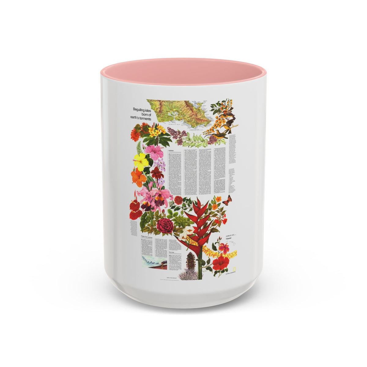 USA - Hawaii, Beguiling Isles (1976) (Map) Accent Coffee Mug