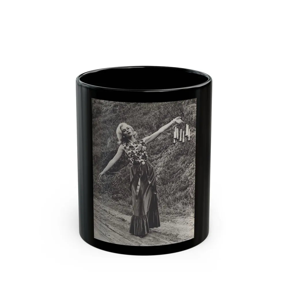 Diane McBain #27 (Vintage Female Icon) Black Coffee Mug-11oz-Go Mug Yourself