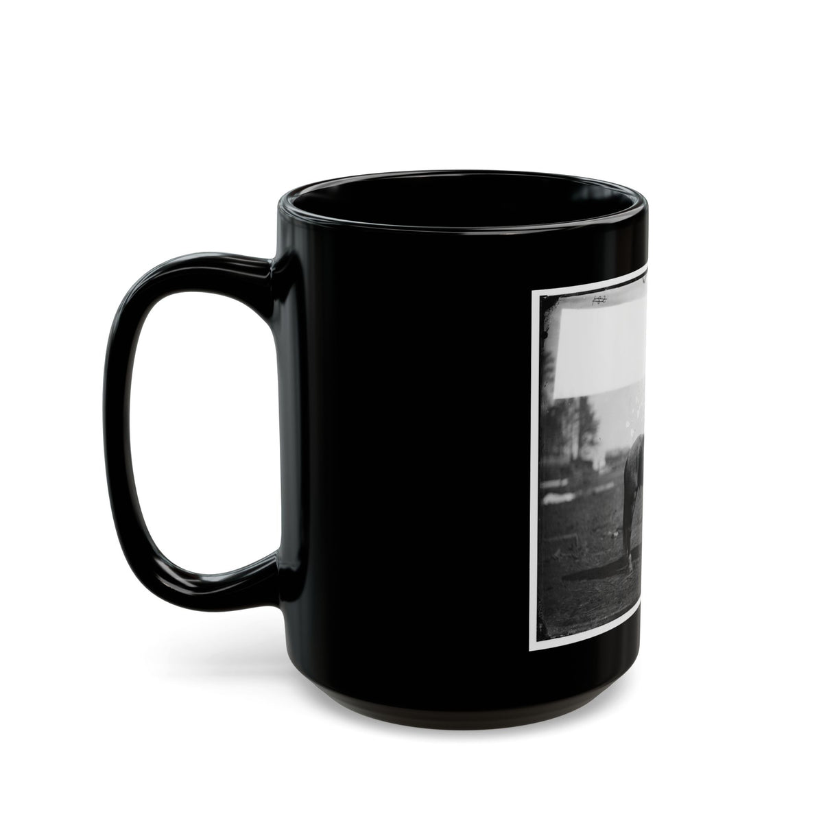 Brandy Station, Virginia. Capt. Beckwith's Horse, Headquarters, Army Of The Potomac (U.S. Civil War) Black Coffee Mug