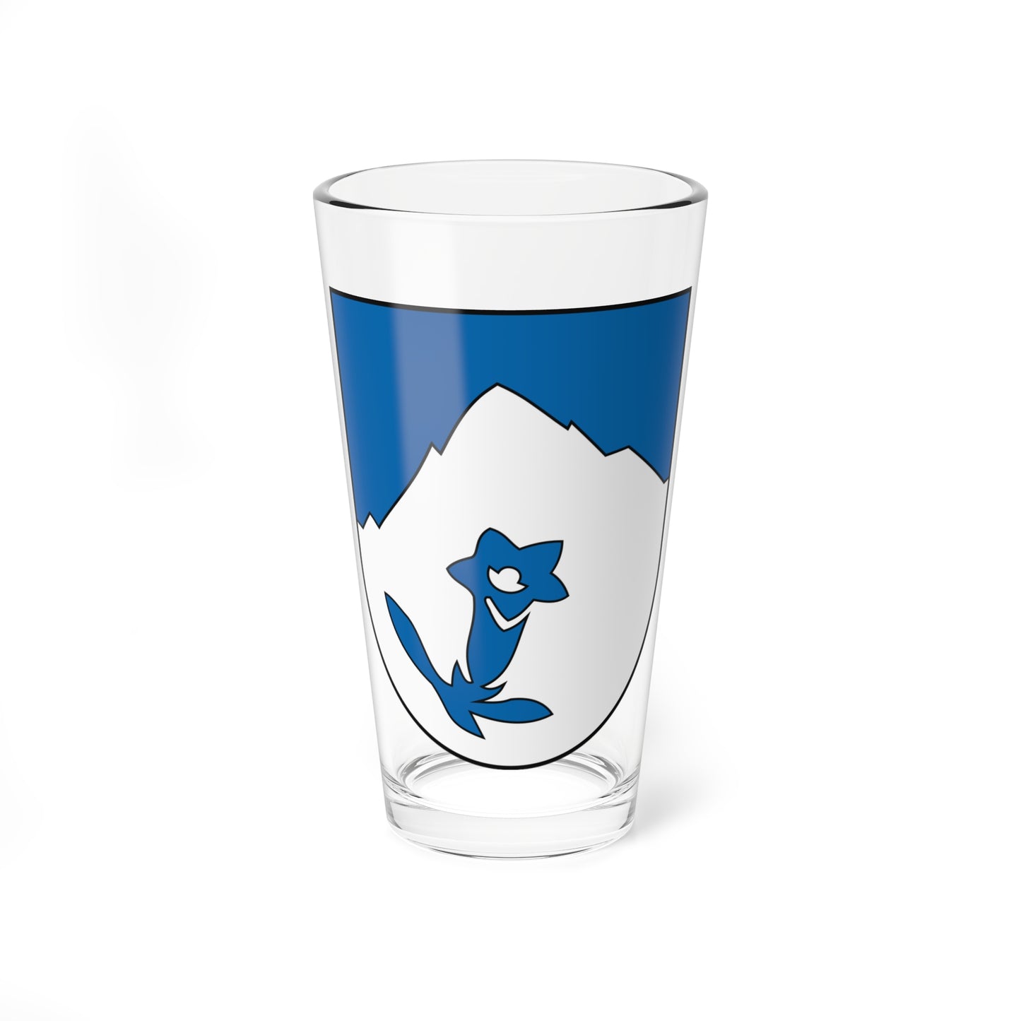 Coat of Arms of Vysoké Tatry (Slovakia) (Coat of Arms) Pint Glass 16oz