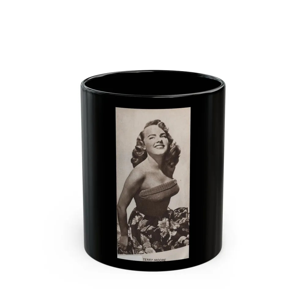 Terry Moore #533 - 3x5 Magazine Page Photo Clipping (Vintage Female Icon) Black Coffee Mug-11oz-Go Mug Yourself