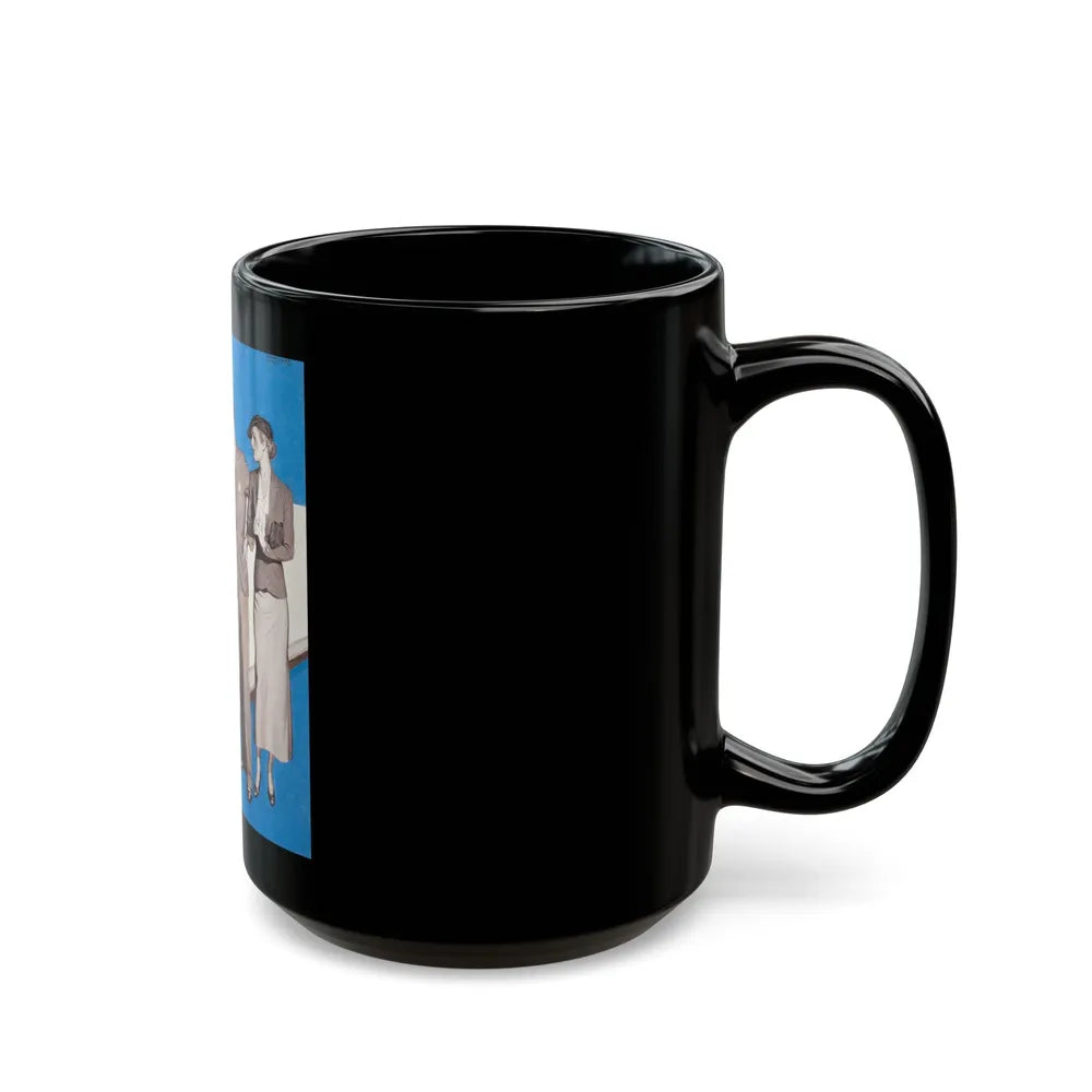 Couple Observing Art - Black Coffee Mug-Go Mug Yourself