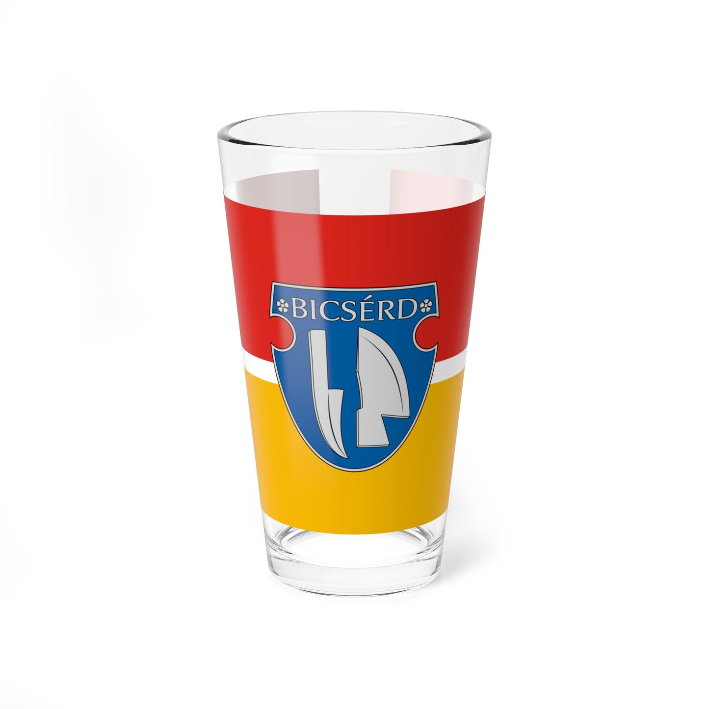 Flag of Bicserd (Hungary) Pint Glass 16oz