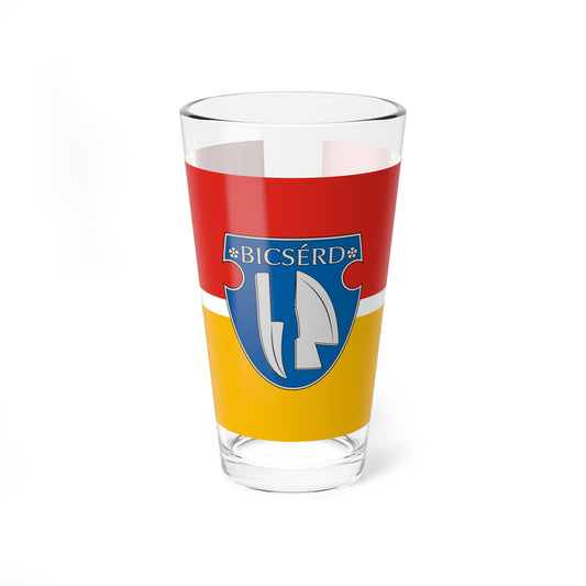 Flag of Bicserd (Hungary) Pint Glass 16oz