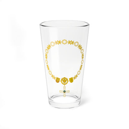 Collar de la Hermandad de Caballeros Mozárabes de Toledo (Spain) (Coat of Arms) Pint Glass 16oz