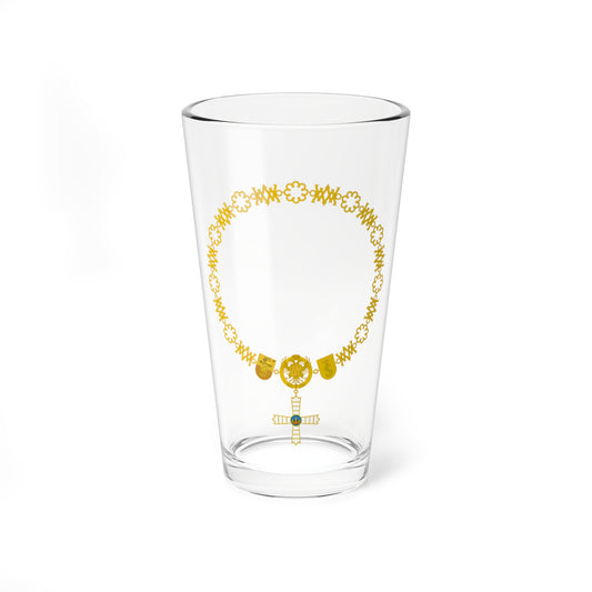 Collar de la Hermandad de Caballeros Mozárabes de Toledo (Spain) (Coat of Arms) Pint Glass 16oz