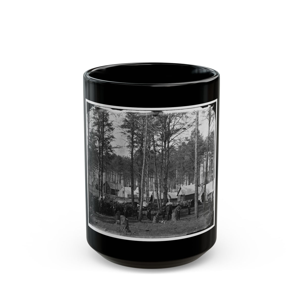 Brandy Station, Va. Camp At Army Of The Potomac Headquarters; Zouaves In Foreground (U.S. Civil War) Black Coffee Mug