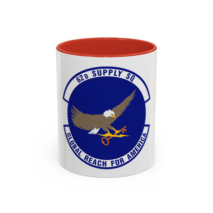 62d Supply Squadron (U.S. Air Force) Accent Coffee Mug