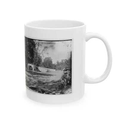 Antietam, Maryland. Burnside Bridge From The Southeast (U.S. Civil War) White Coffee Mug