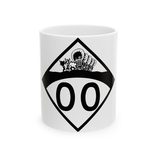 N-00 1950s template (Nebraska) (Road Sign) White Coffee Mug