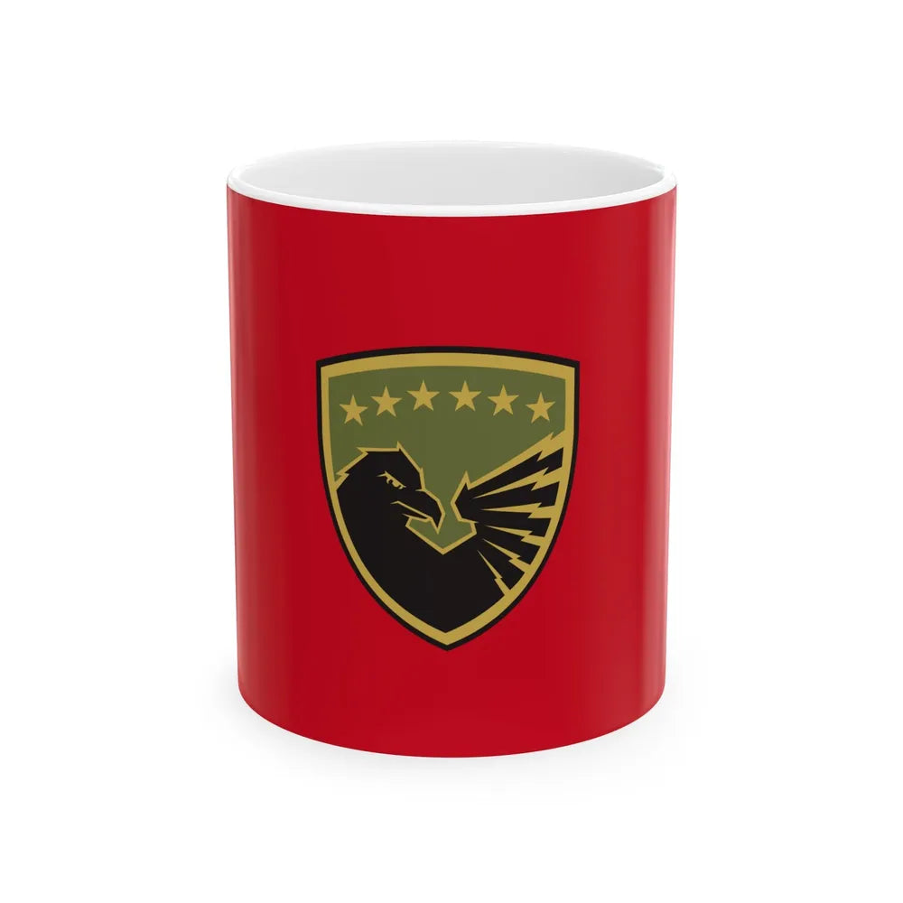 Flag of the Kosovo Security Force - White Coffee Mug-11oz-Go Mug Yourself