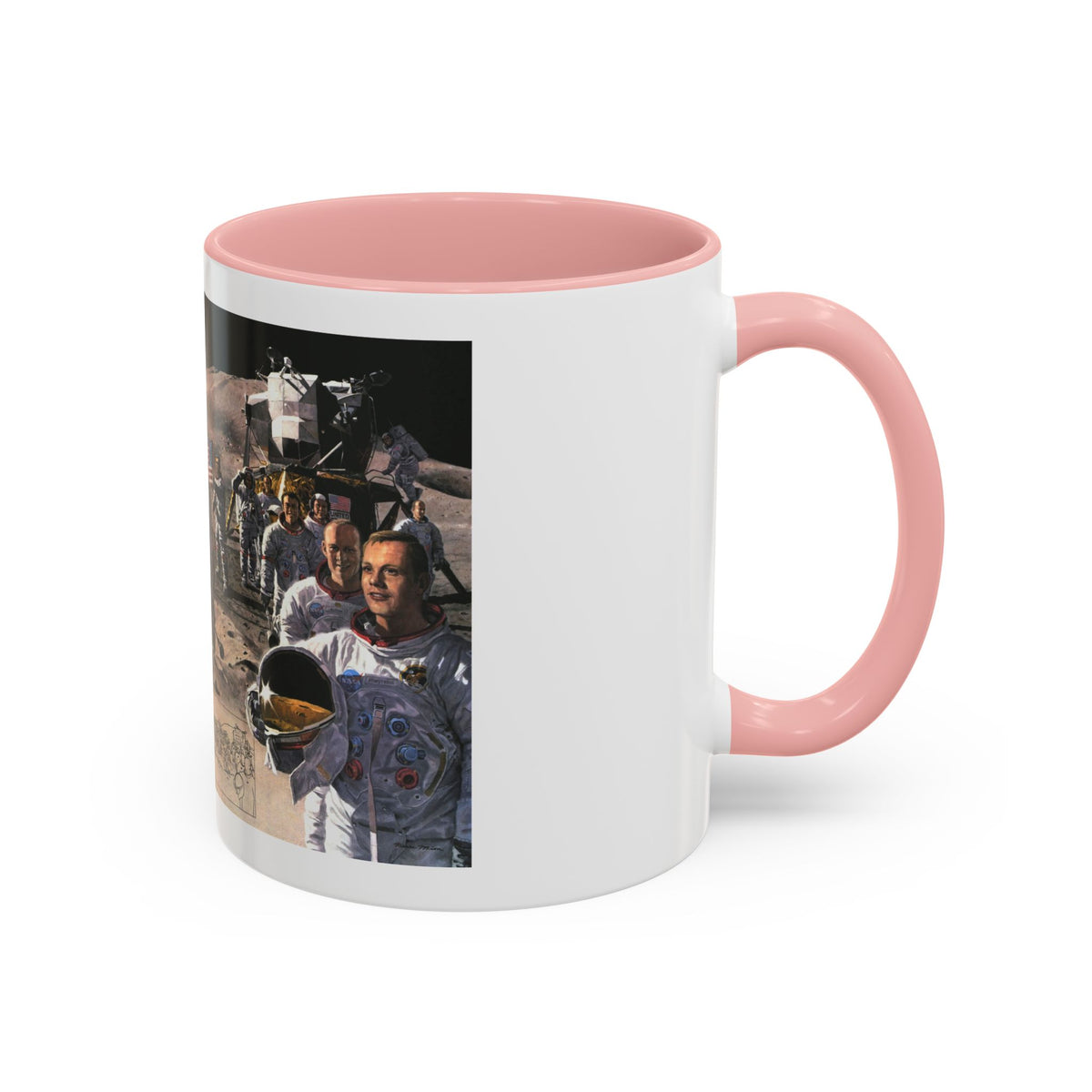 Space - Teammates in Mankind's Greatest Adventure (1973) (Map) Accent Coffee Mug
