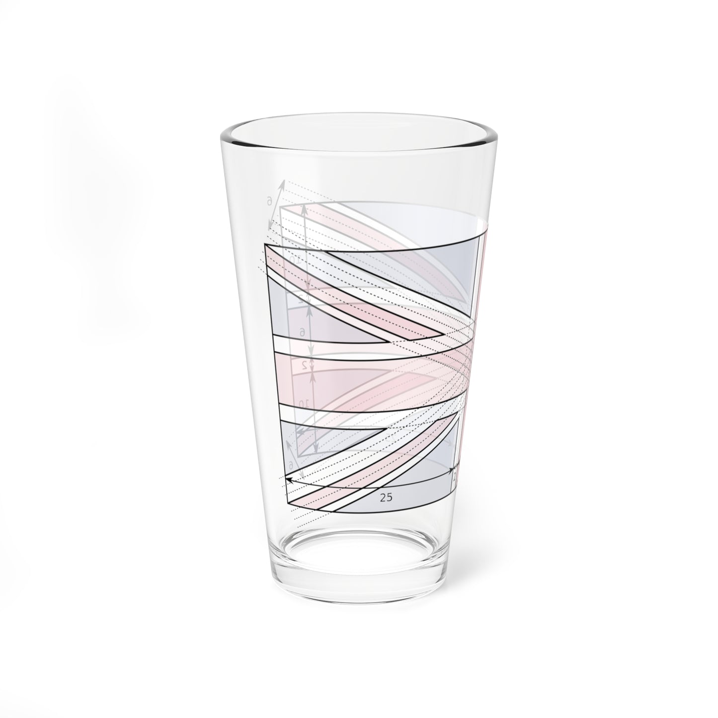 United Kingdom Flag Specifications (United Kingdom) Pint Glass 16oz