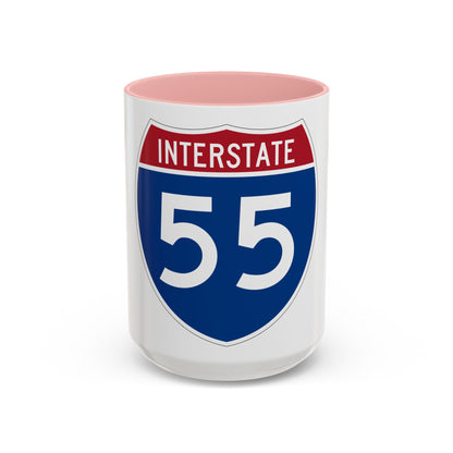 Interstate 55 (U.S. Highways) Accent Coffee Mug