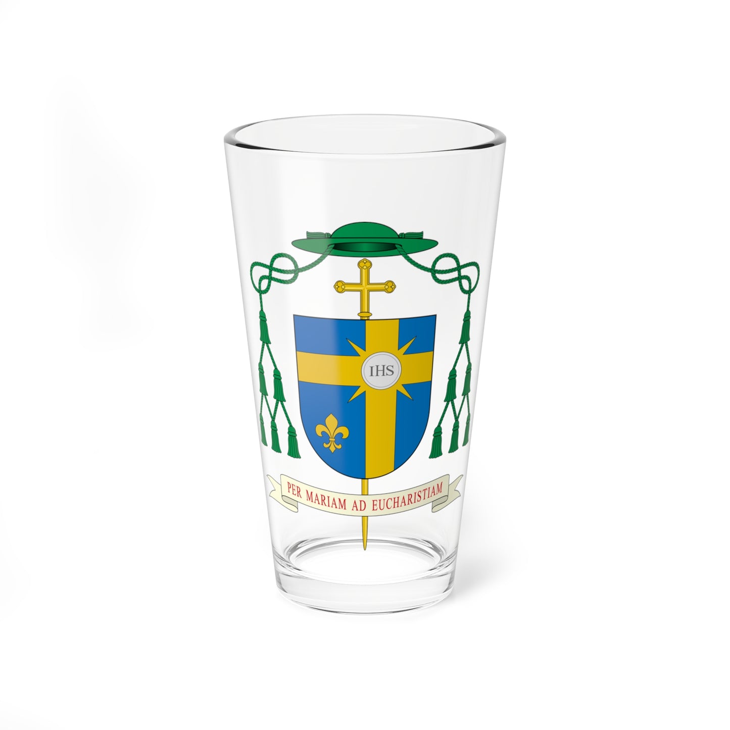 Escudo de Carlos Alberto dos Santos (Spain) (Coat of Arms) Pint Glass 16oz