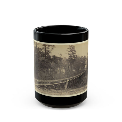 Railroad Bridge With Timber Trestles (U.S. Civil War) Black Coffee Mug
