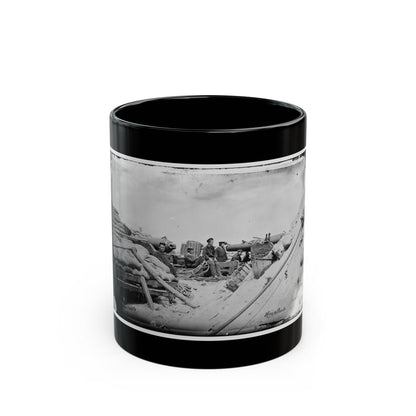 Morris Island, South Carolina. Naval Battery. Two 80-Pounder Whitworths. Breaching Battery Against Fort Sumpter (U.S. Civil War) Black Coffee Mug