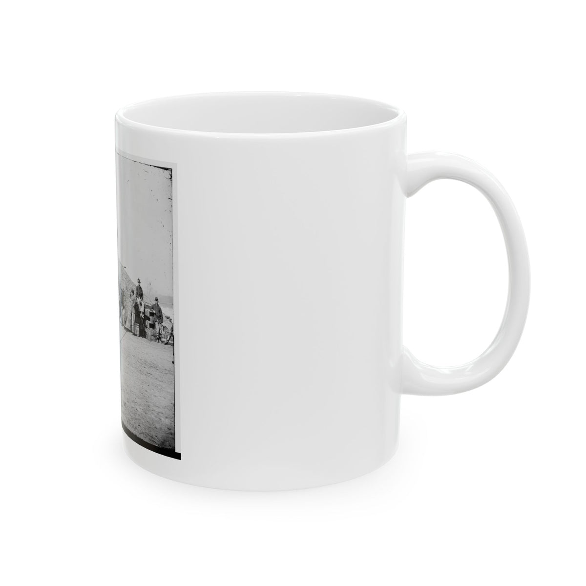 Aiken's Landing, Virginia (Vicinity). Battery Abbot, Fort Brady. (Battery Named For Col. Henry L. Abbot, 1st Conn. H. Artillery) (U.S. Civil War) White Coffee Mug