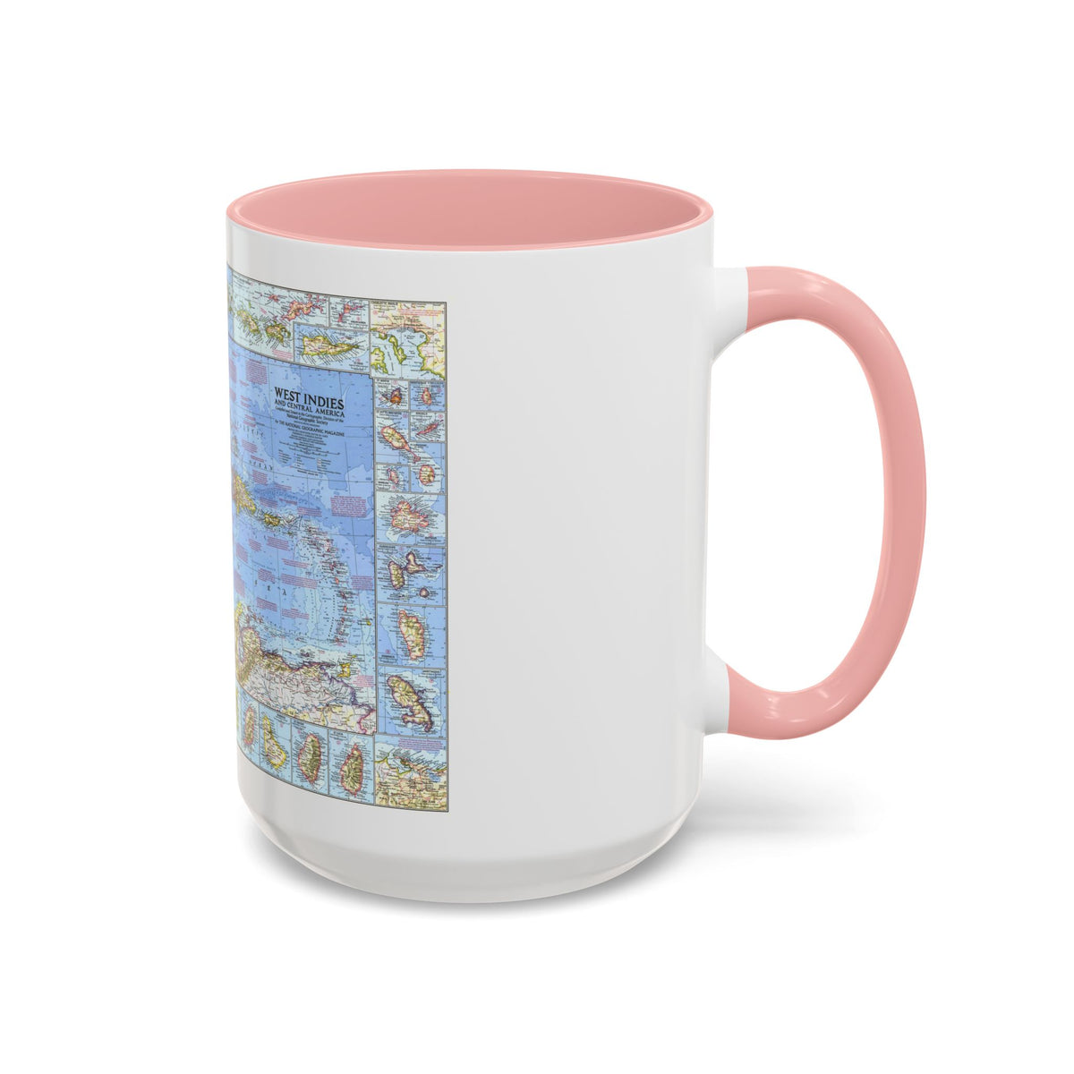 West Indies & Central America (1970) (Map) Accent Coffee Mug