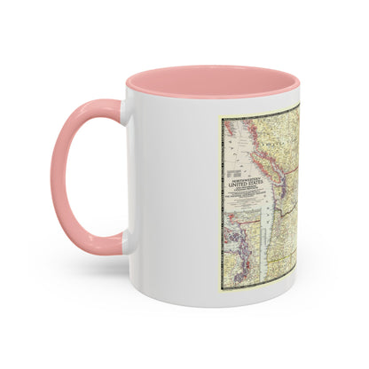 USA - Northwestern (1950) (Map) Accent Coffee Mug