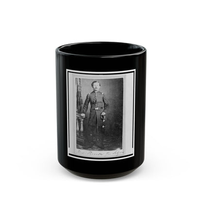 Captain Frederick  Ned  Trenk (Trenck), Union Officer In The 32nd Indiana Regiment, Full-Length Portrait, Standing, Facing Front (U.S. Civil War) Black Coffee Mug