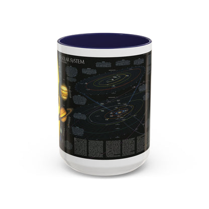 Space - Solar System- Our Sun's Family (1990) (Map) Accent Coffee Mug