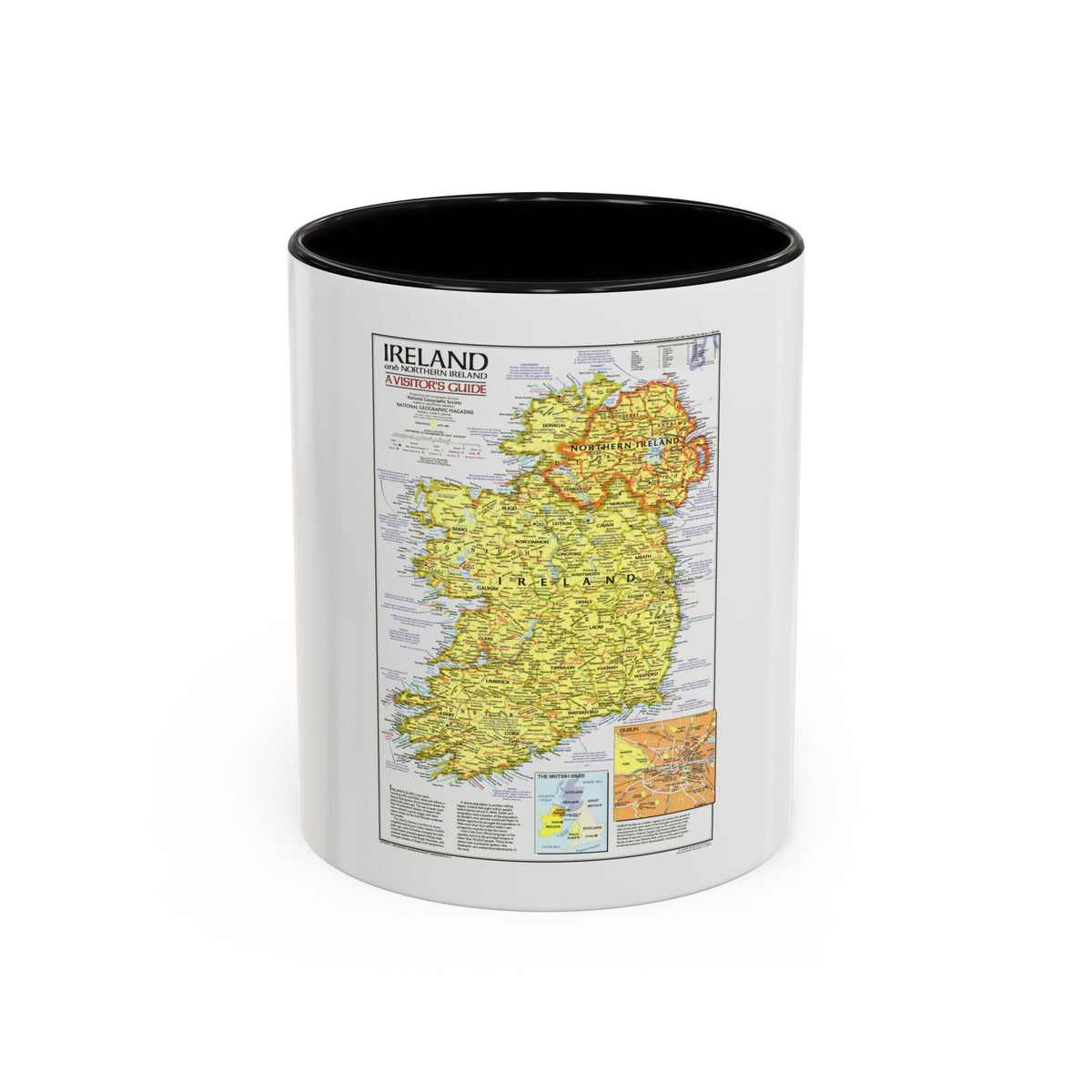 Ireland - A Visitor's Guide (1981) (Map) Accent Coffee Mug