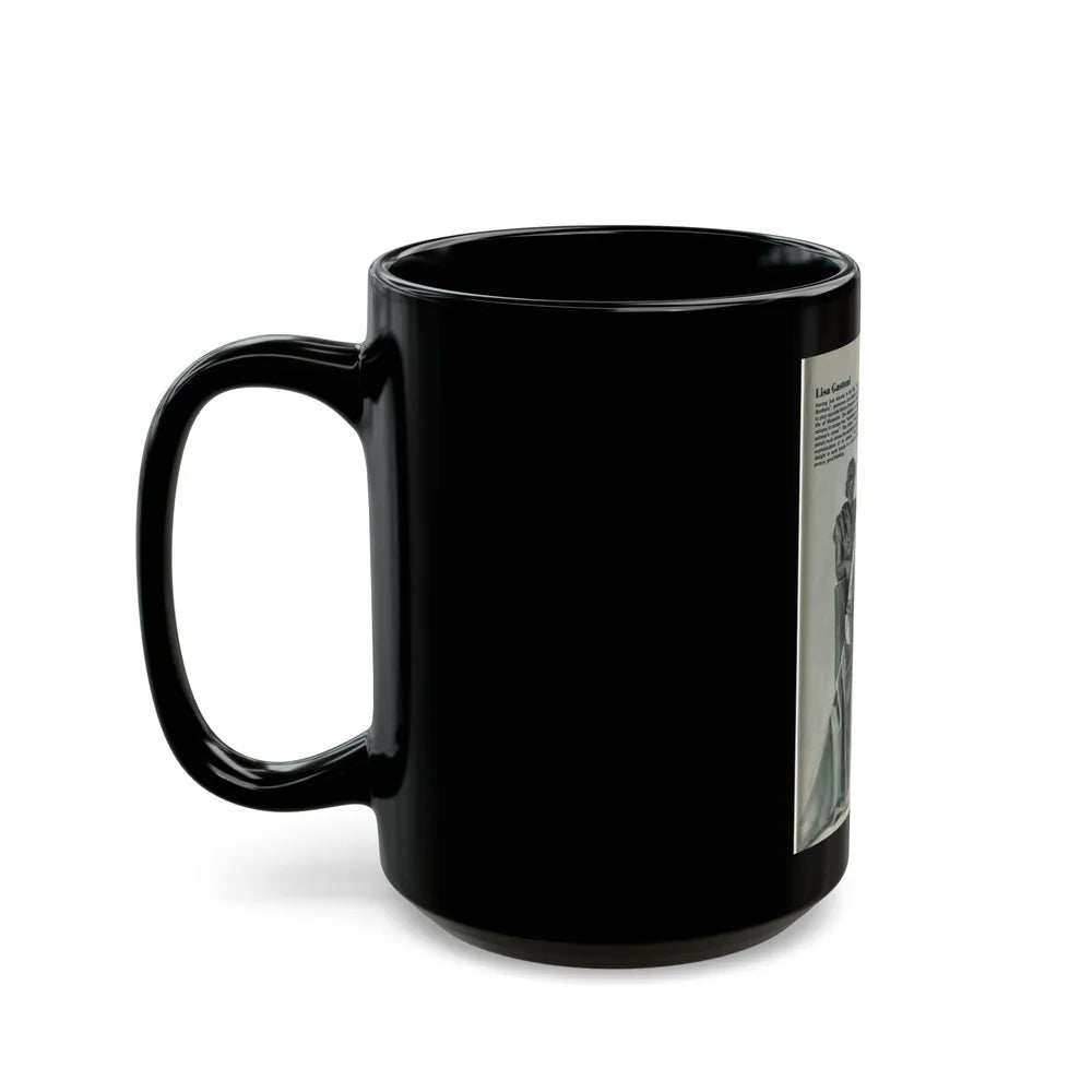 Lisa Gastoni #55 (Vintage Female Icon) Black Coffee Mug-Go Mug Yourself