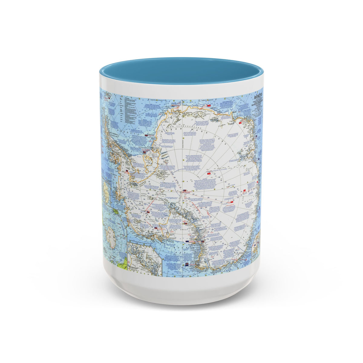 Antarctica (1963) (Map) Accent Coffee Mug